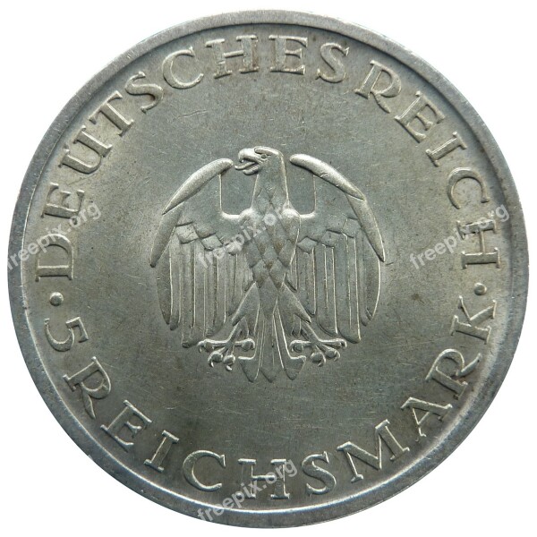 Reichsmark Lessing Weimar Republic Coin Money