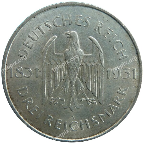 Reichsmark Coin Money Commemorative Weimar Republic