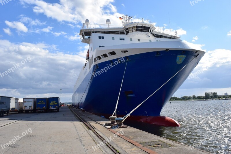 Ship Ferry Port Baltic Sea Water