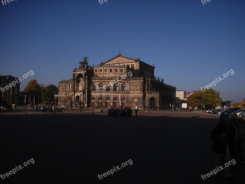 Dresden Opera Historic Center Construction Art Architecture