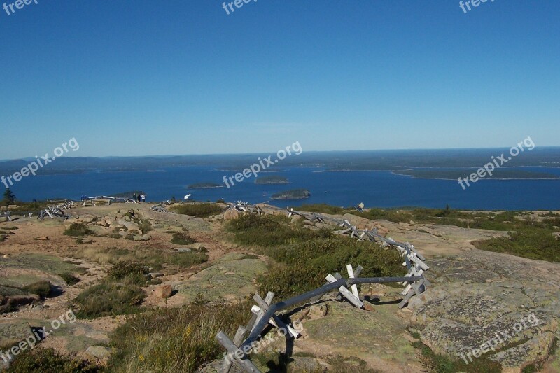 Cadillac Mountain Northern Maine Acadia Landscape Acadia National Park