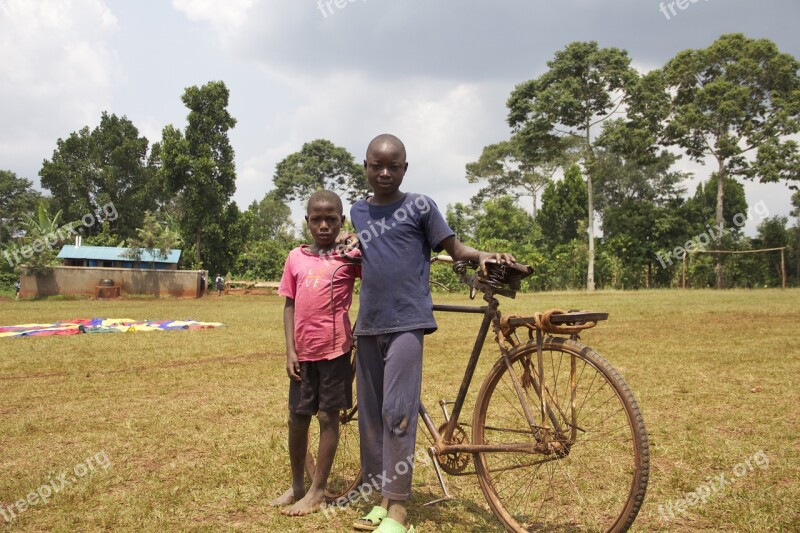 Africa Uganda Children Bicycle Free Photos