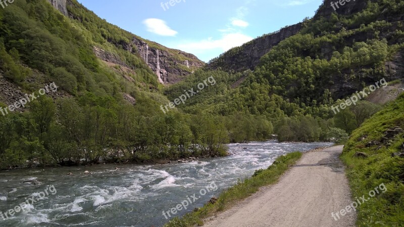 Trail Cycle Path River Landscape Nature