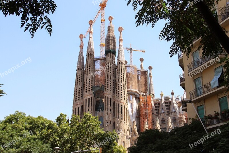 Barcelona Church Building Spanish Spain