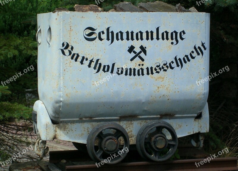 Transport Cart Labeled Note Museum Brand-erbisdorf