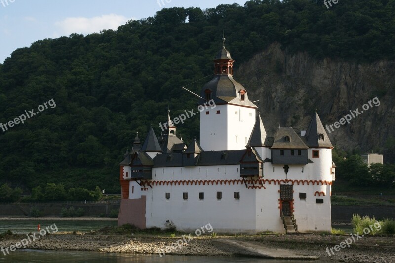 Castle Pfalzgrafenstein Rhine Kaub River Architecture