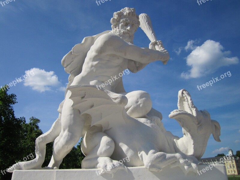 Karlsruhe Palace Square Castle Palace Statue