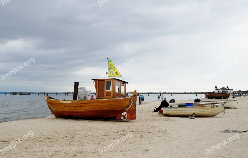 Ship Barge Boat Beach Sea