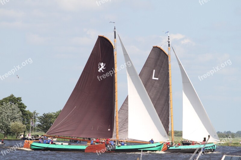 Skutsjesilen Aquatics Friesland Sailing Boat Recreation