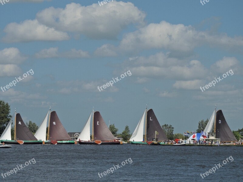 Skutsjesilen Aquatics Friesland Sailing Boat Recreation