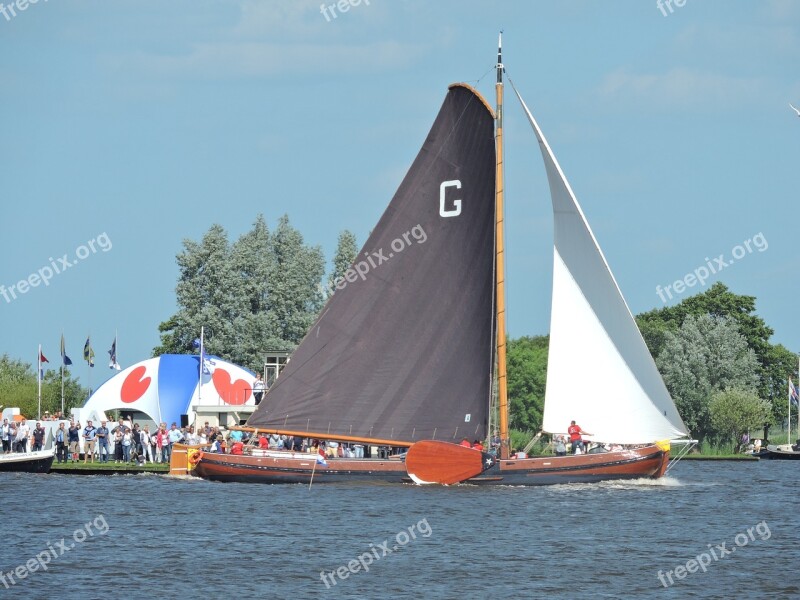 Skutsjesilen Aquatics Friesland Sailing Boat Recreation