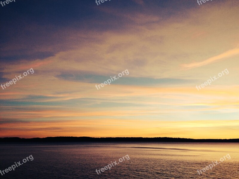 Sunset Sky Passion Landscape Colorful