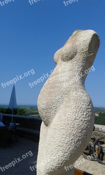 Art Stone Pregnant Sculpture Torso