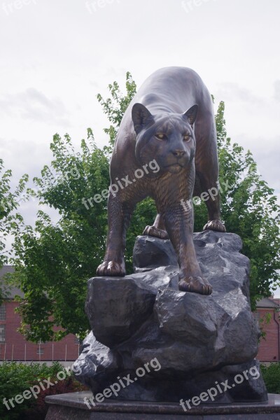 Cougar Statue Mountain Lion Cat Sculpture