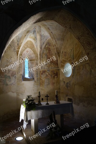 Church Catholic Medieval Mural Hungary