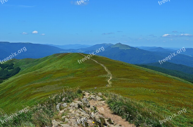 Mountains Landscape View Panorama Bieszczady