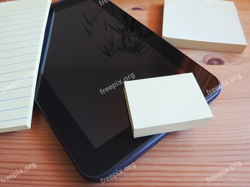 Tablet Postit Stickies Adhesive Note Free Photos