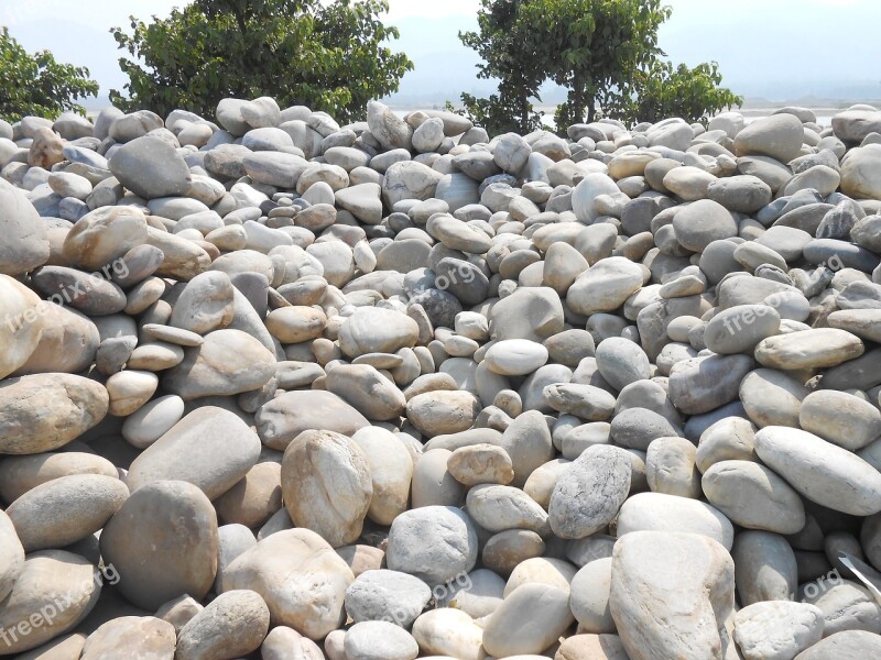 Pebbles Mountain Roadway Nature Stone