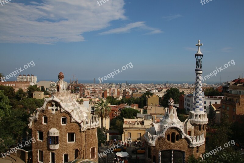 Park Guell Barcelona Gaudi View