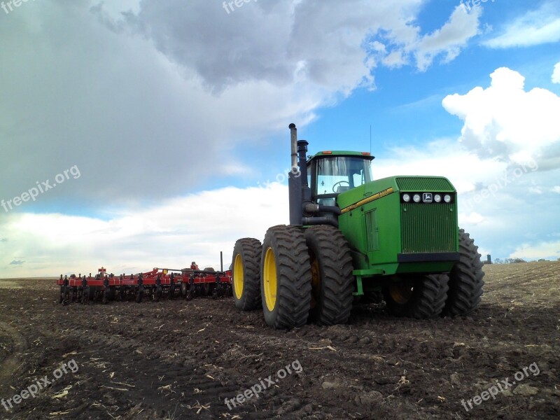 Tractor Green John Deere Spring Farm