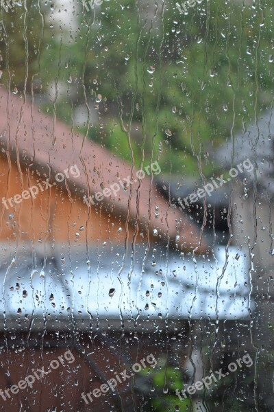 Rain Window Wet Weather Drop