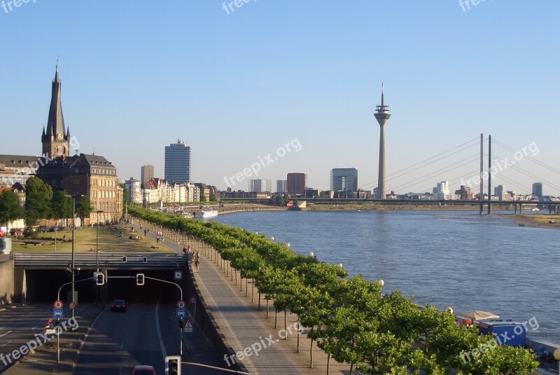 Düsseldorf Rhine River Historic Center Free Photos