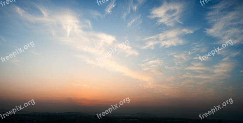 White Cloud Sky Twilight Background Free Photos