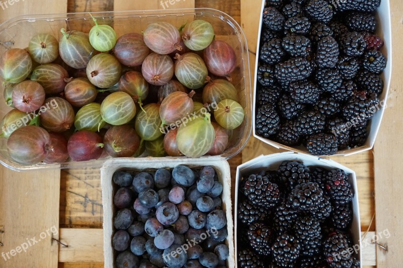 Gooseberries Berries Healthy Delicious Fruit