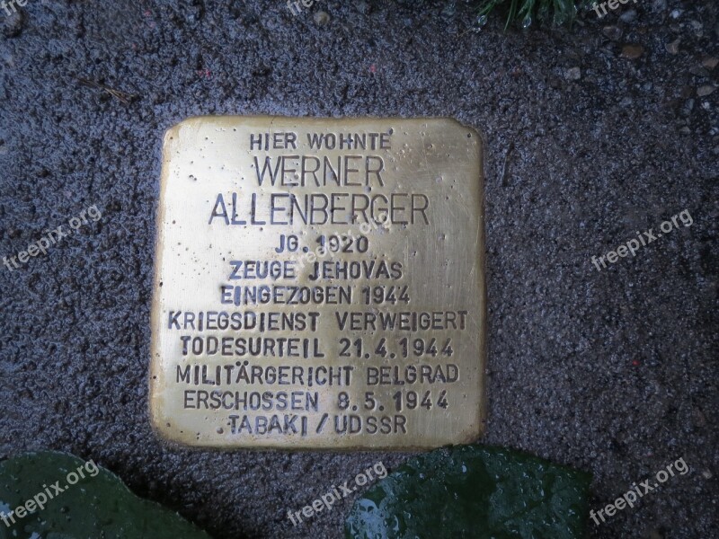 Stolpersteine Hockenheim Memorial Stumbling Blocks Holocaust