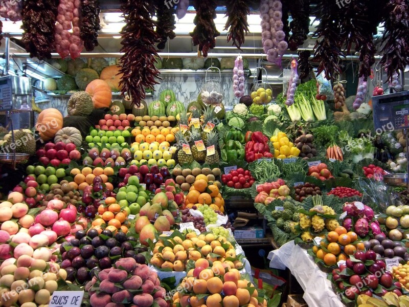 Market Barcelona Fruit Free Photos