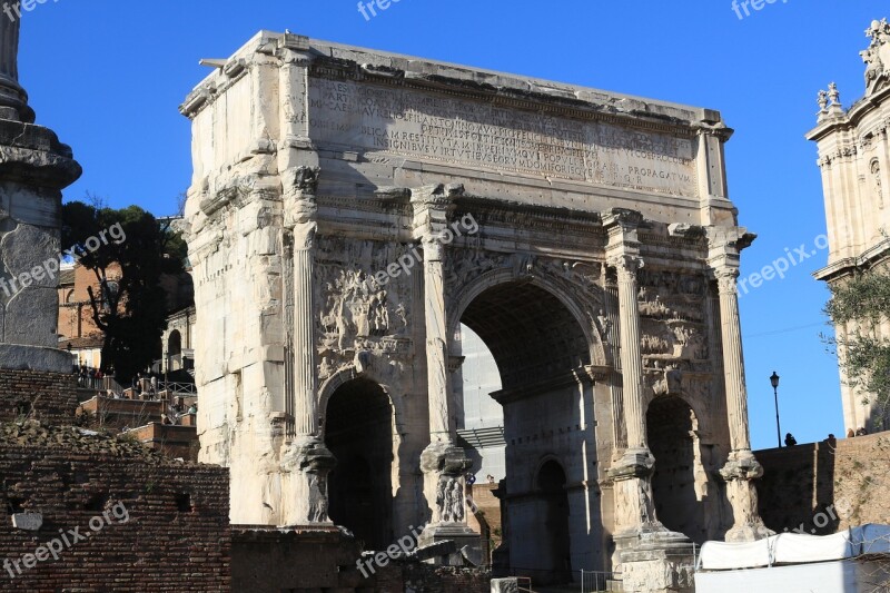 Rome Ruins Antique Architecture Arch