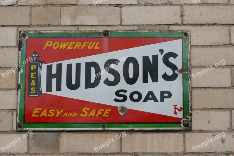 Vintage Soap Sign Hygiene Wall