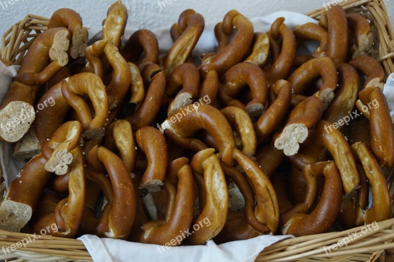 Pretzels Cut In Half Halves Southern Germany Pretzel Halves