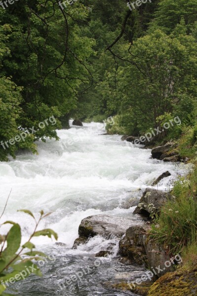 Waterfall Geiranger Geirangerfjord Norway Landscape