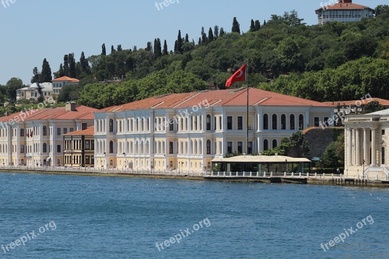 Istanbul Bosphorus Sea Flag Free Photos