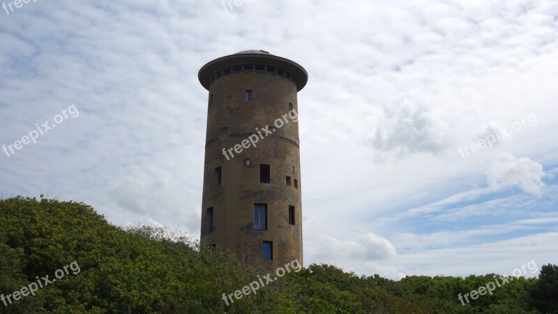 Domburg Coast Dunes Lighthouse Blue Sky