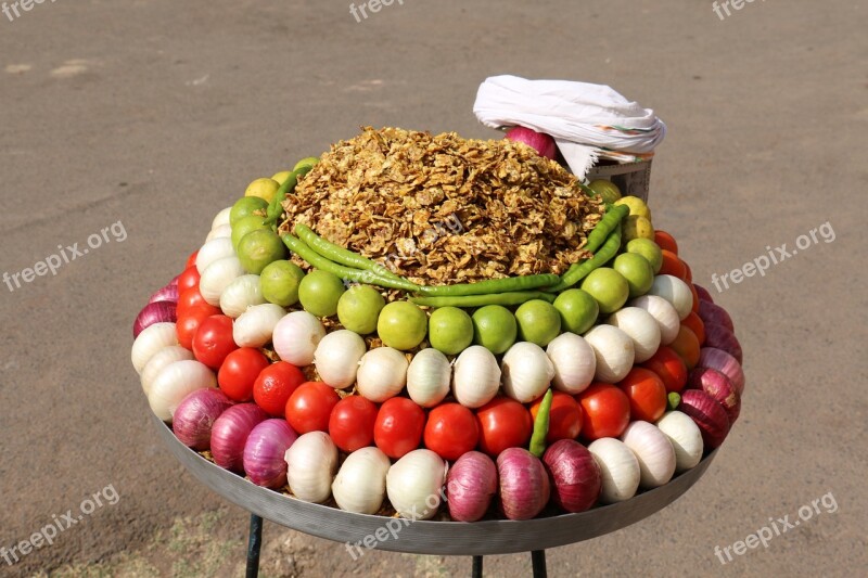 Vegetables Vendor Street Food Cart Snack