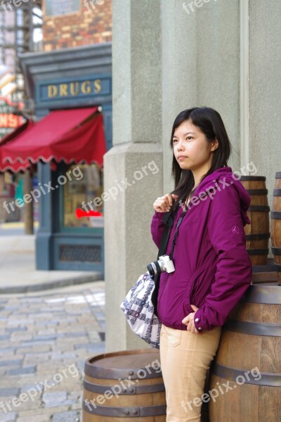 Disney Tokyo Japan Woman Street