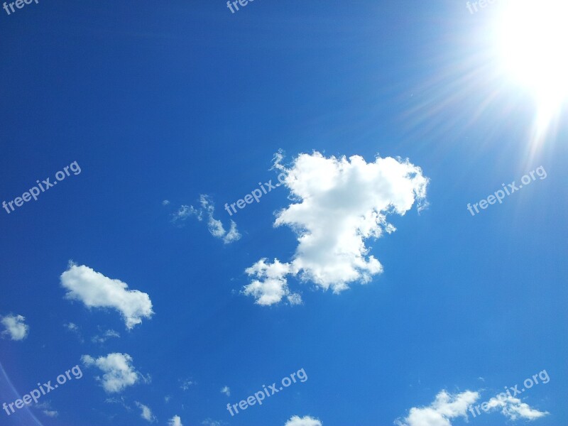 Blue Sky Sun Clouds Blue Sky