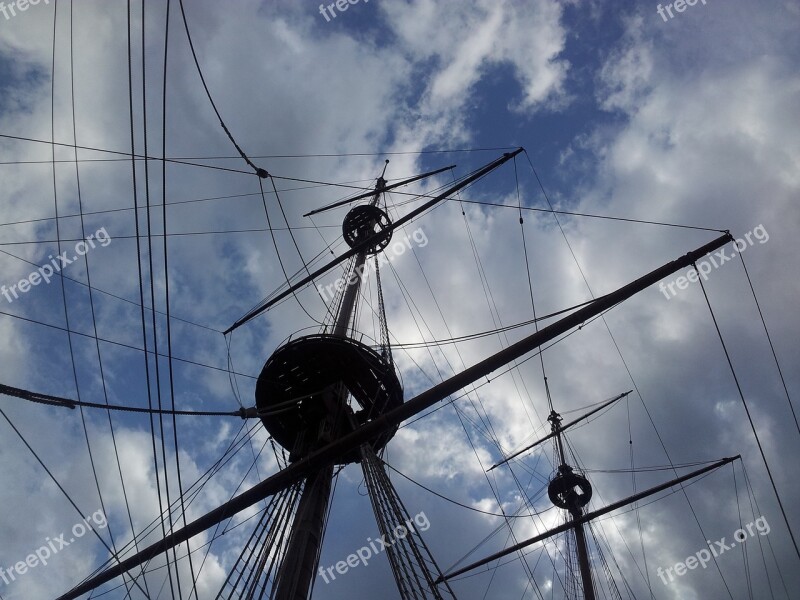 Sailing Ship Mainmast Vela Sea Mainsail