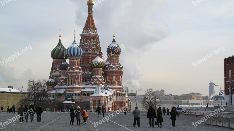 The Cathedral Saint-basile Russia Moscow Red Square Free Photos