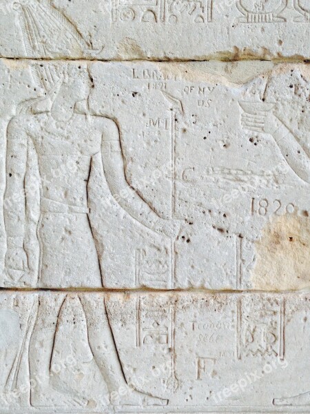 Egypt Wall Hieroglyphs Old Museum