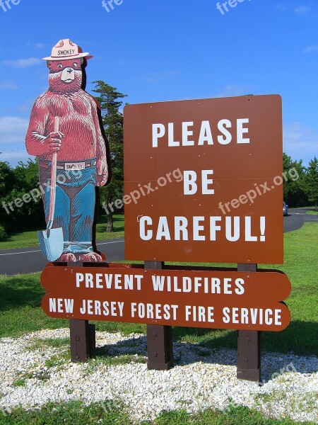 Smokey Bear Fire Prevention New Jersey Icon