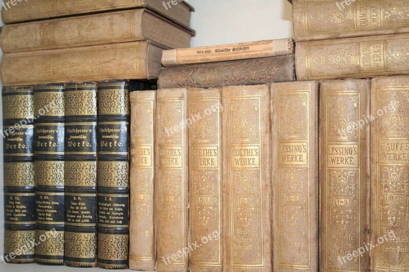 Old Books Bookcase Spine Free Photos