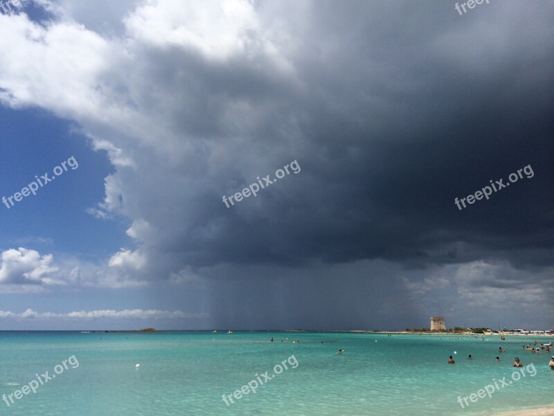 Rain Sea Salento Puglia Porto Cesareo