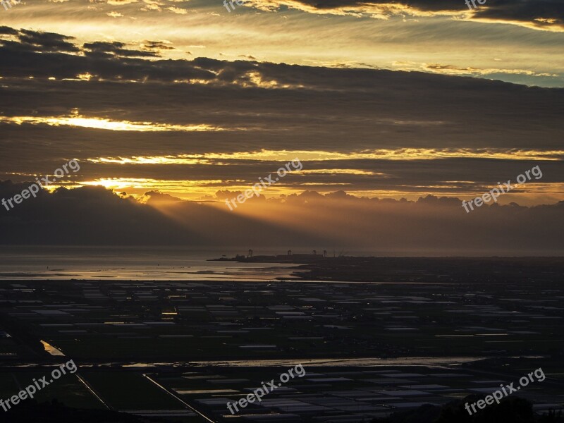 Japan Sunset Kumamoto Sky Cloud