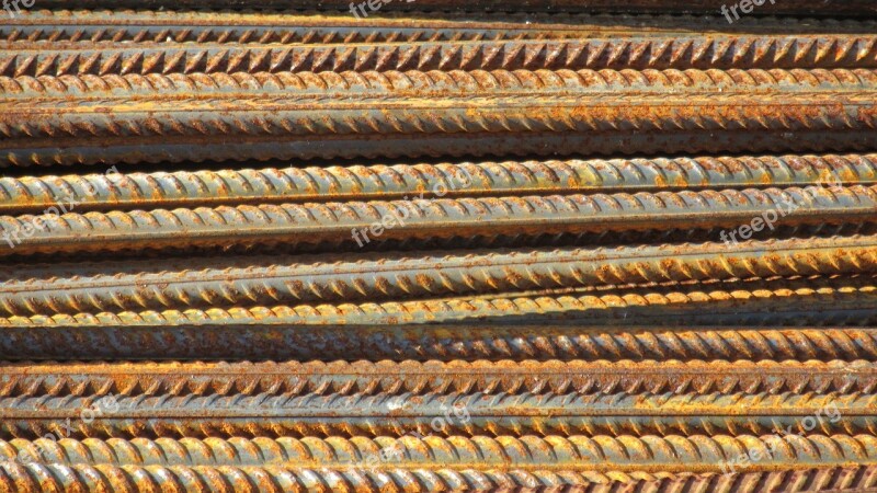 Steel Reinforcement Iron Rust Metal