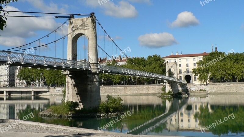 Lyon Bridge Rhône River Saône