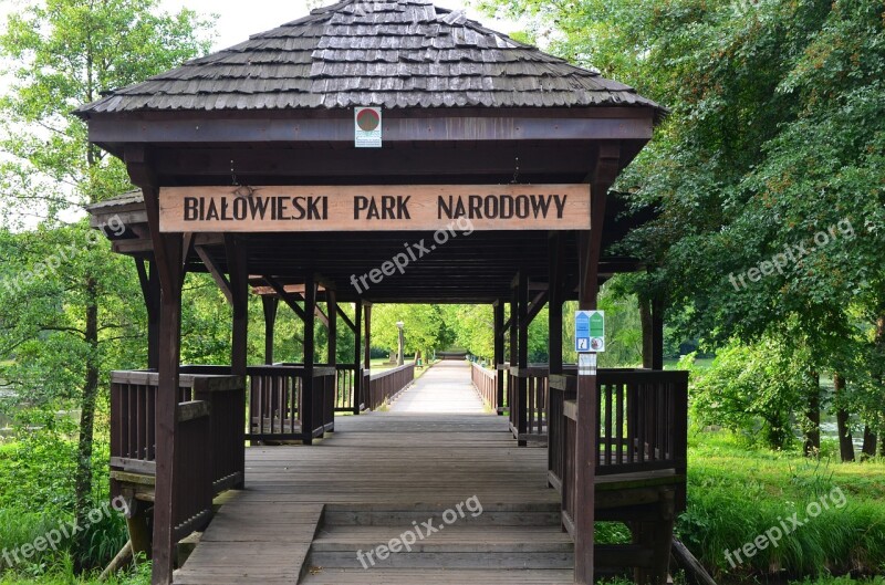 Białowieża The National Park Entrance Free Photos