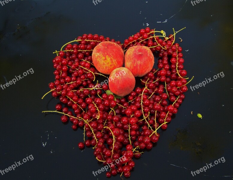 Red Currant Red Fruit Ripe Berry Heart Free Photos